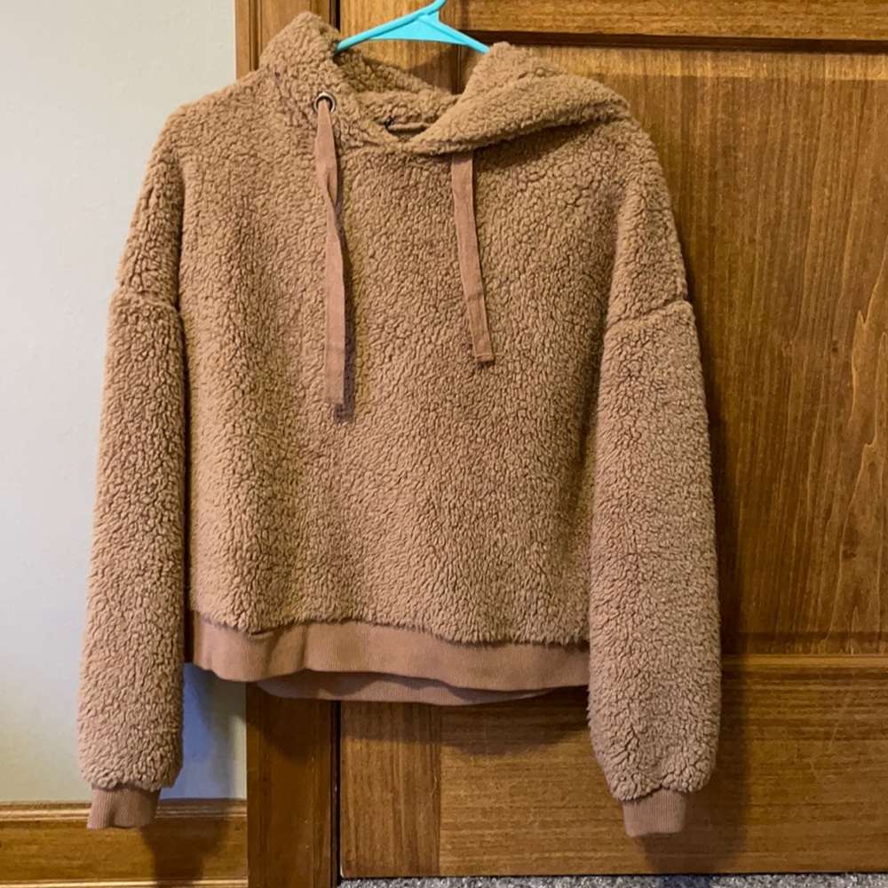 fuzzy sweatshirt